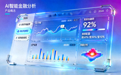 2026年AI智能金融分析产品概念界面与数据可视化图表